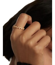 PDPAOLA THE NEW ESSENTIALS THE ZIPPER Inel placat cu aur și zirconiu aur - Inele - 4