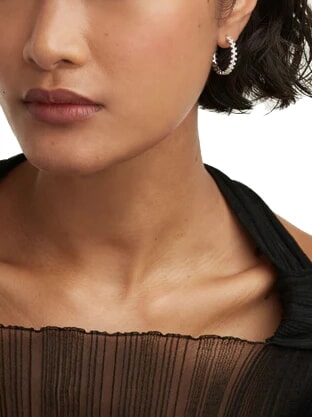 THE NEW ESSENTIALS CROWN Cercei din argint cu zirconiu argint - Cercei