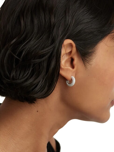 THE NEW ESSENTIALS KING Cercei rotunzi bombați argint - Cercei