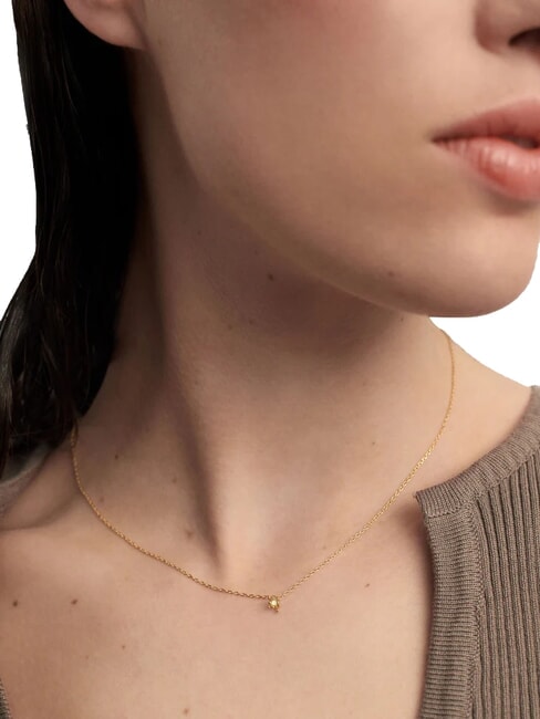 COLOR GREEN FLEUR Colier cu pandantiv și zirconiu și gheare aur - Lănțișoare