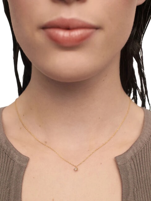 COLOR GREY FLEUR Colier cu pandantiv și zirconiu și gheare aur - Lănțișoare