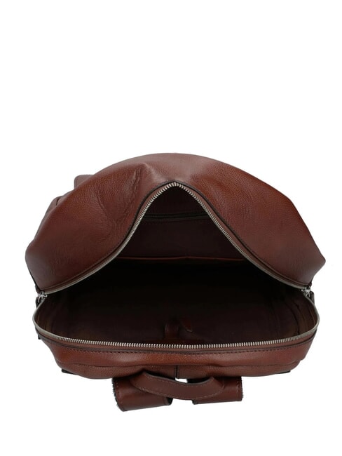 BIAGIO Rucsac din piele maro 14/ruteniu paladiu - Rucsacuri pentru școală și timp liber