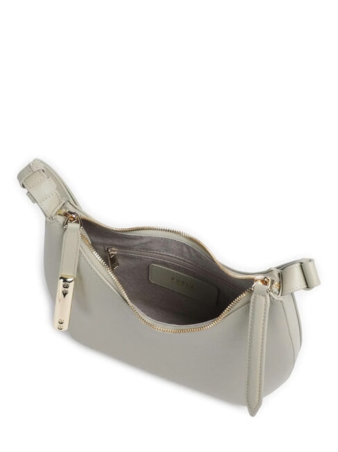 GOCCIA Geanta de umar din piele ciocanita salvie ușoară - Genți femei