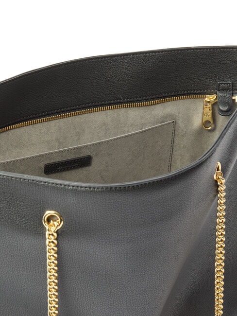 CKJ MINIMAL MONOGRAM Geantă de cumpărături cu mâner de lanț pe negru - Genți femei