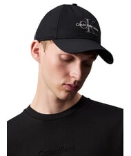 CALVIN KLEIN CKJ MONO LOGO Șapcă de baseball din bumbac pe negru - Căciuli - 3