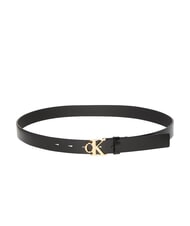 CALVIN KLEIN MONOGRAM BUCKLE Curea din piele cu logo metalic - Curele
