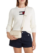 TOMMY HILFIGER TH DISTINCT  Geantă de umăr mini bej clasic - Genți femei - 4