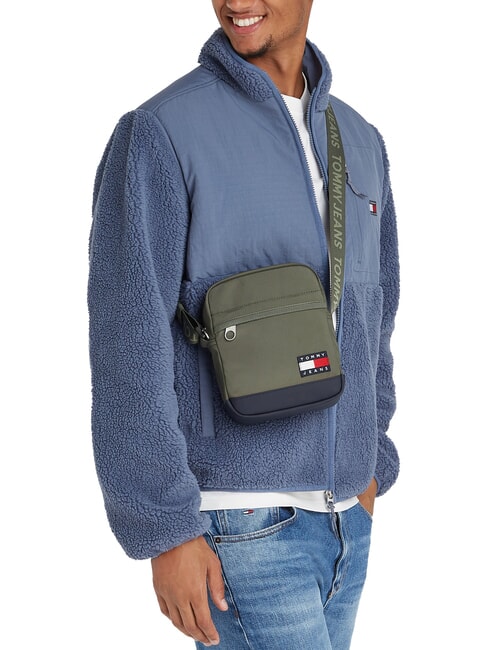 TJM ESS DAILY Pungă verde coton - Genți de umăr bărbați