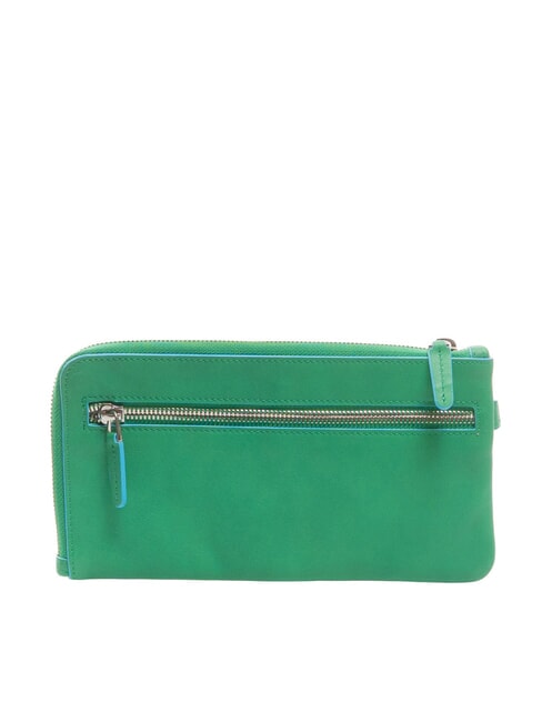 CAMPIONARIO -  BLUE SQUARE Clutch din piele cu manșetă pătrat verde/albastru - Genți femei