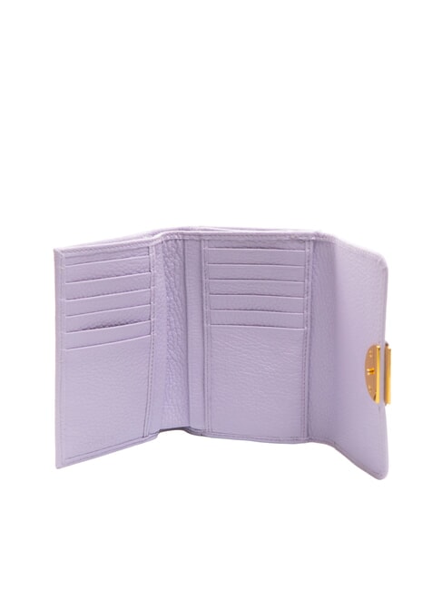 TALEA Portofel mediu din piele ciocănită lav./lav. - Portofele femei