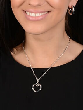 GISELE Colier cu pandantiv inimă SILVER - Lănțișoare