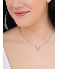 GUESS LOVE Colier cu pandantiv rotund și zirconiu SILVER - Lănțișoare - 2