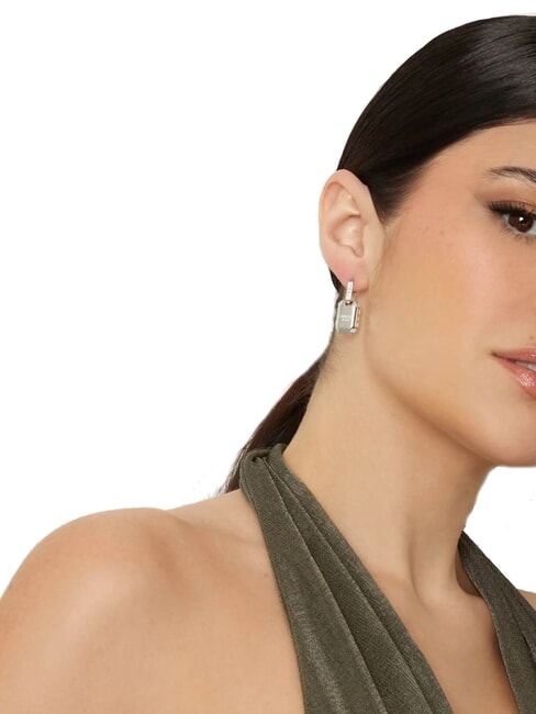 HASHTAG Cercei cu pandantiv și logo SILVER - Cercei