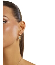 GUESS ROLLING HEARTS Cercei rotunzi cu pandantiv inimă - Cercei