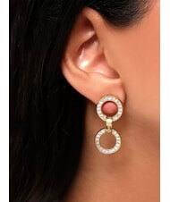 GUESS CIRCLE LIGHTS Cercei rotunzi dubli cu zirconiu - Cercei