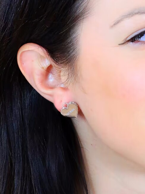 FALLING IN LOVE Cercei cu lacăt de inimă aur galben - Cercei