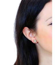 GUESS STUDS PARTY Cercei circulari cu zirconiu - Cercei