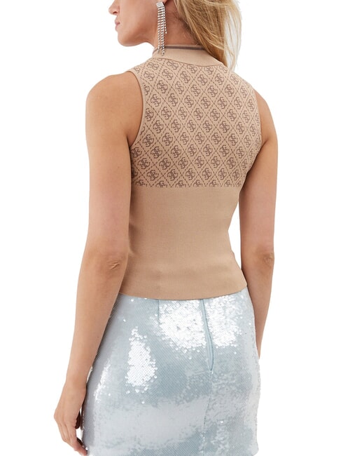 RN LISE 4G Maiou cu guler fals cafea și travertin - tricou