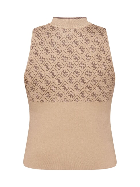 RN LISE 4G Maiou cu guler fals cafea și travertin - tricou