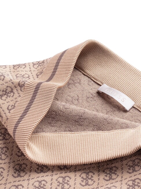 LISE 4G Fustă creion elastică cafea și travertin - Fuste pentru femei