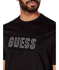 GUESS BSC EMBOSSED LOGO Tricou cu imprimeu în relief jet black multi - tricou - 3