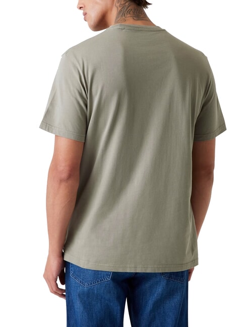 BOX LOGO Tricou cu logo brodat verde mușchi - tricou