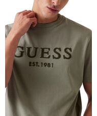 GUESS BOX LOGO Tricou cu logo brodat verde mușchi - tricou - 3