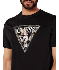 GUESS TRIANGLE Tricou din bumbac cu imprimeu jetbla - tricou - 3