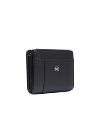 PIQUADRO CIRCLE Portofel compact din piele negru - Portofele femei - 3