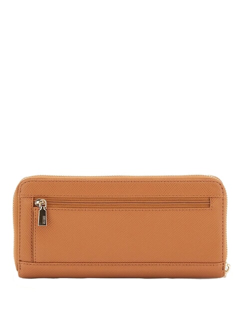 LAUREL 2 Portofel mare cu fermoar coniac ușor - Portofele femei