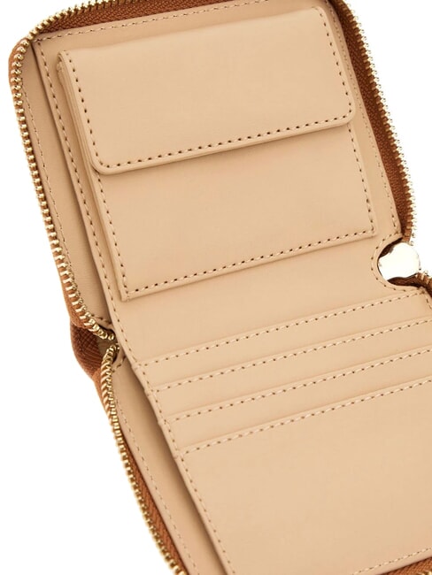 LAUREL 2  Portofel mic cu fermoar coniac ușor - Portofele femei