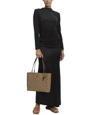 GUESS NOELLE 2  Geantă de umăr logo latte / maro - Genți femei - 4