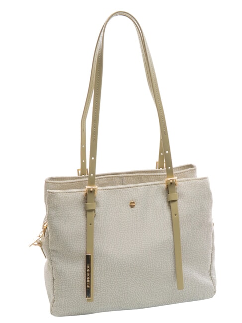 L'ECOLE NYLON Shopper de umar, cu curea de umar kaki - Genți femei