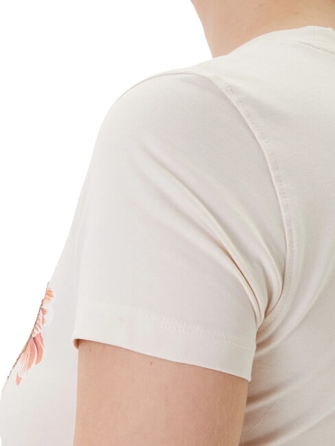 TRIANGLE FLOWERS Tricou elastic cu imprimeu fard de obraz de vanilie - tricou