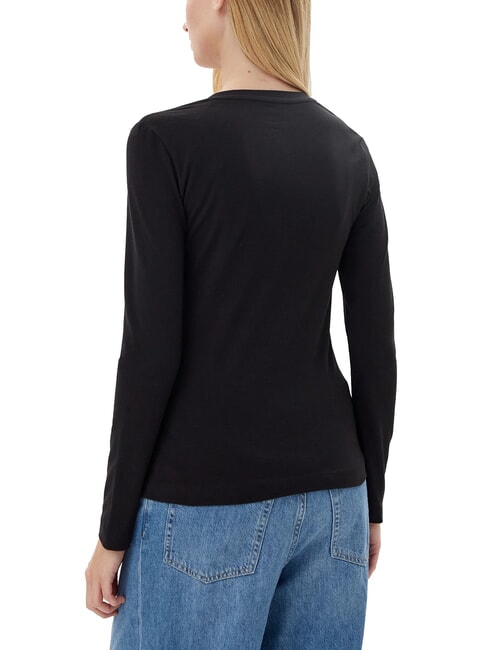 EMBRO SCRIPT LOGO Tricou cu mânecă lungă, logo și strasuri jetbla - tricou