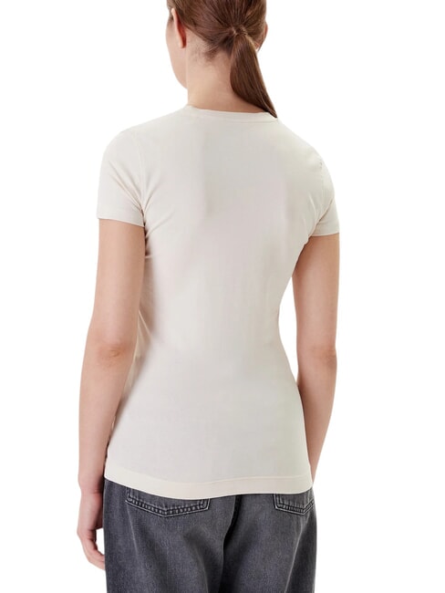 TRIANGLE FLOWERS Tricou elastic cu imprimeu fard de obraz de vanilie - tricou