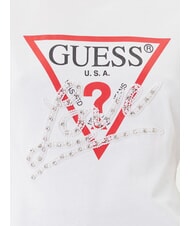 GUESS PEARLS LOVE TRIANGLE Tricou cu imprimeu și aplicații alb purpuriu - tricou - 3