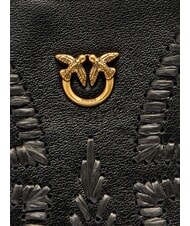 PINKO HALF MOON BABY Geantă de umăr aur negru-vechi - Genți femei - 4