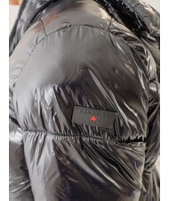 CANADIAN MINGAN Jachetă scurtă și strălucitoare cu puf și glugă negru strălucitor reciclat - Jachete de puf pentru femei - 3