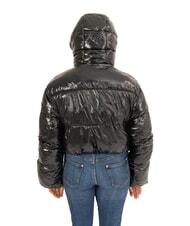 CANADIAN MINGAN Jachetă scurtă și strălucitoare cu puf și glugă negru strălucitor reciclat - Jachete de puf pentru femei - 2