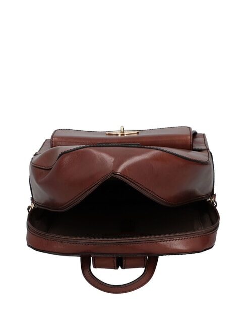 BARBARA Rucsac din piele netedă BROWN - Genți femei