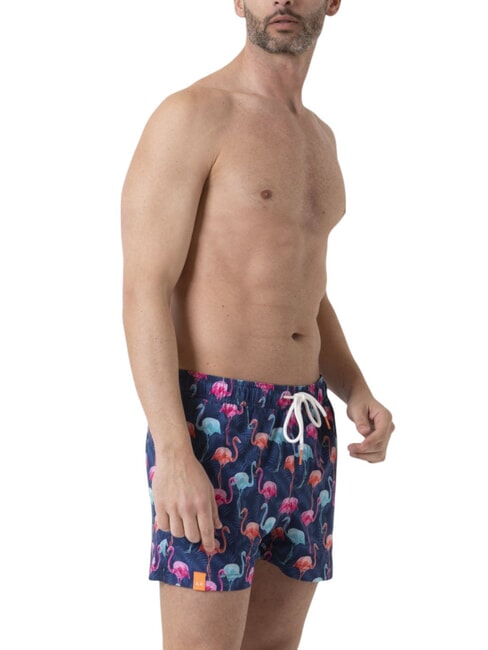 BIG PRINT Costum de plajă pentru bărbați albastru marin/albastru deschis - Costume de baie