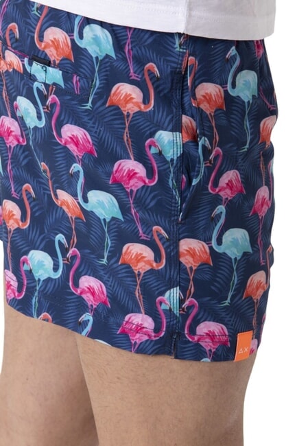 BIG PRINT Costum de plajă pentru bărbați albastru marin/albastru deschis - Costume de baie