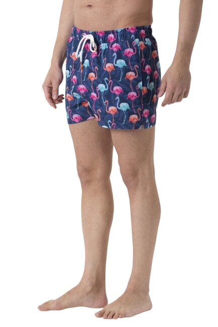 BIG PRINT Costum de plajă pentru bărbați albastru marin/albastru deschis - Costume de baie