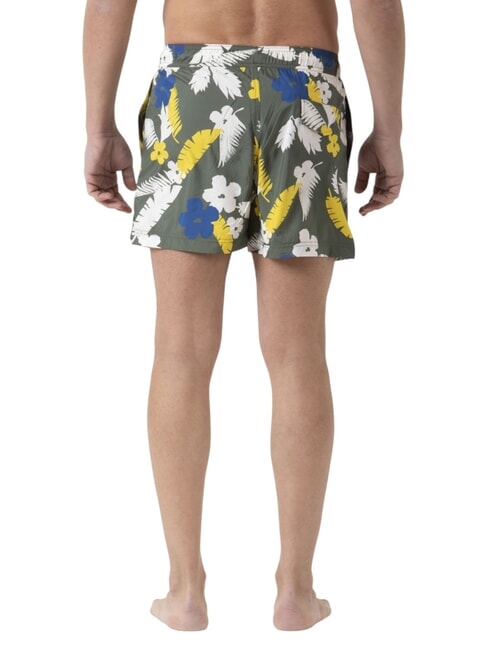 CLASSIC PRINT Costum de plajă pentru bărbați militar / galben - Costume de baie