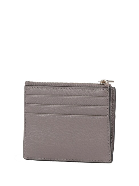 CAMELIA Suport card din piele / poseta pentru monede stuc gri - Portofele femei