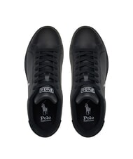 RALPH LAUREN HERITAGE COURT II  Adidași din piele pp negru/gri pal - Pantofi unisex - 5