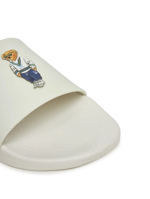 POLO SLIDE Papuci Heritage Bear - alb pentru spălare pe punte - Pantofi unisex