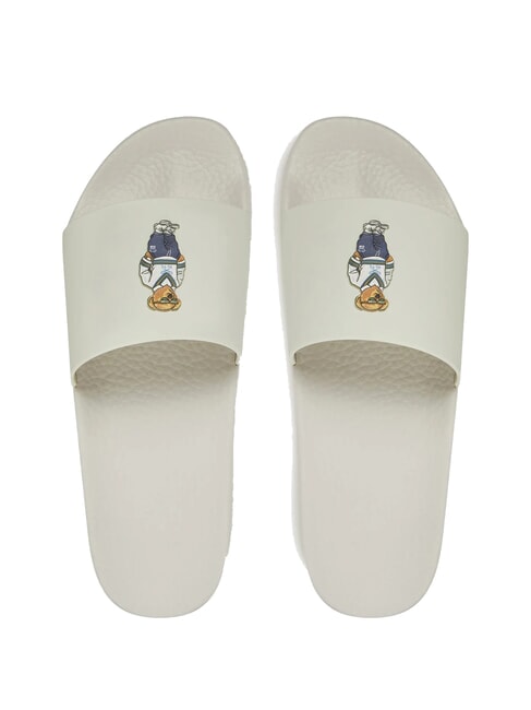 POLO SLIDE Papuci Heritage Bear - alb pentru spălare pe punte - Pantofi unisex