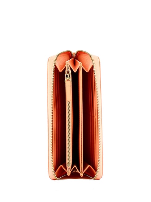 METALLIC SOFT Portofel din piele texturata răsărit - Portofele femei